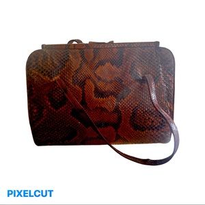 Beautiful Real Snakeskin Vintage Satchel